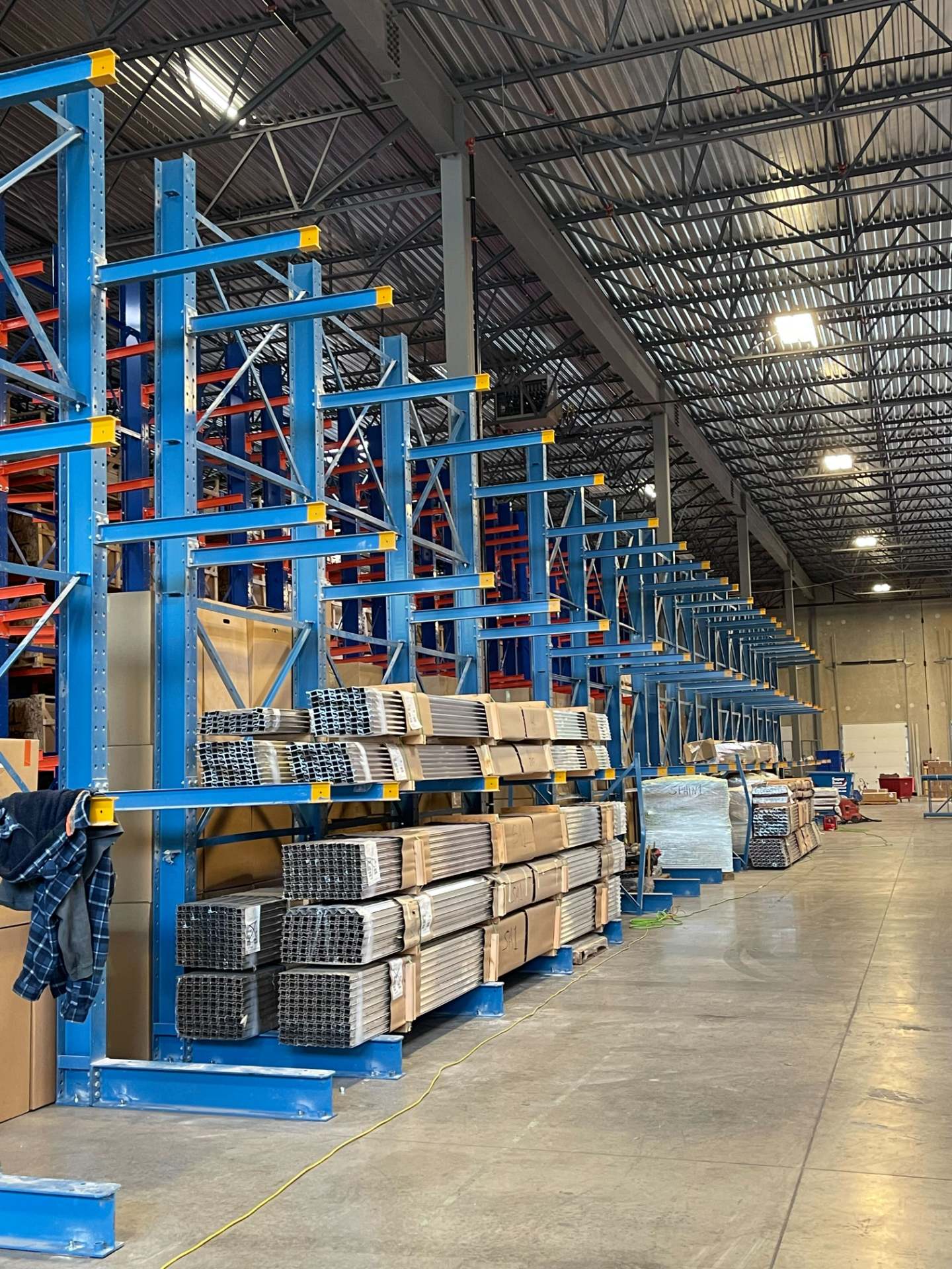 warehouse racking for a windows and doors company