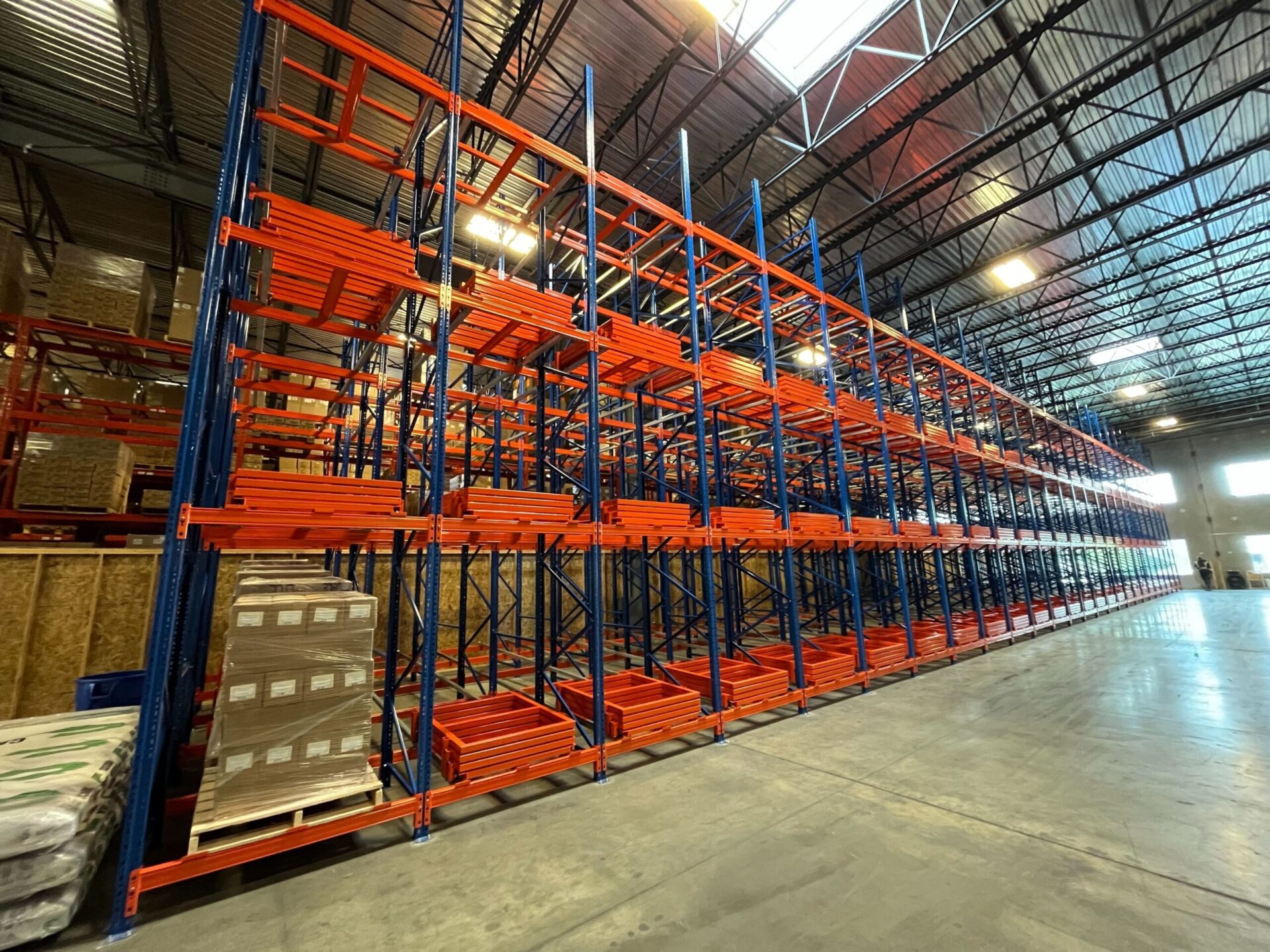 PUSH BACK PALLET RACKING